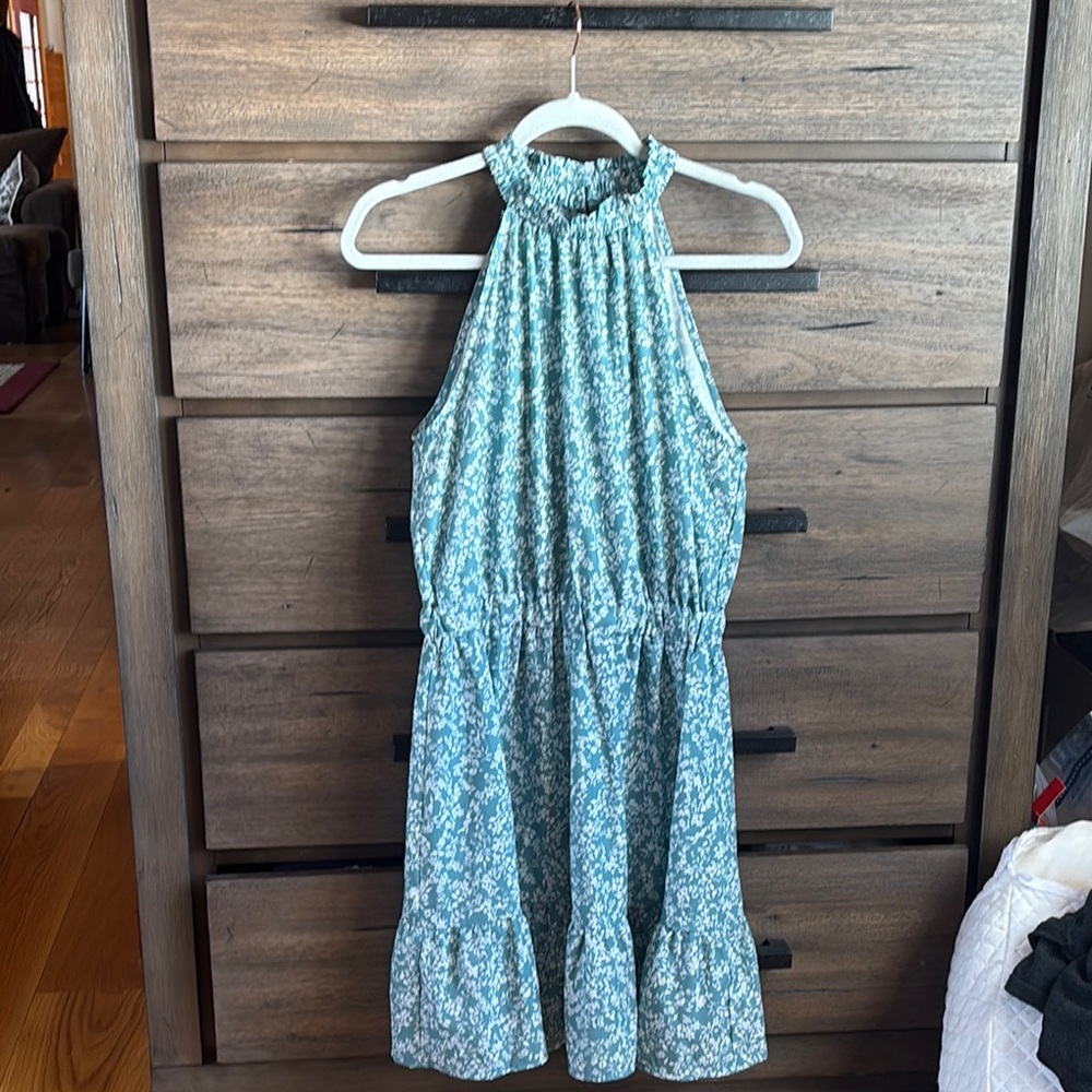 Floral Halter Neck Dress